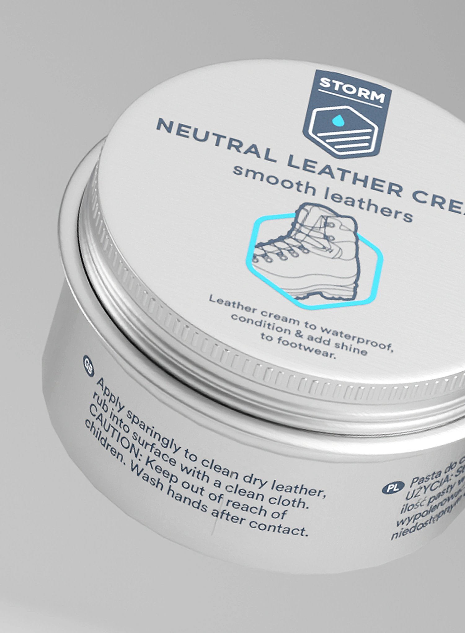 Vosk na topánky Storm Leather Cream Neutral 100 ml