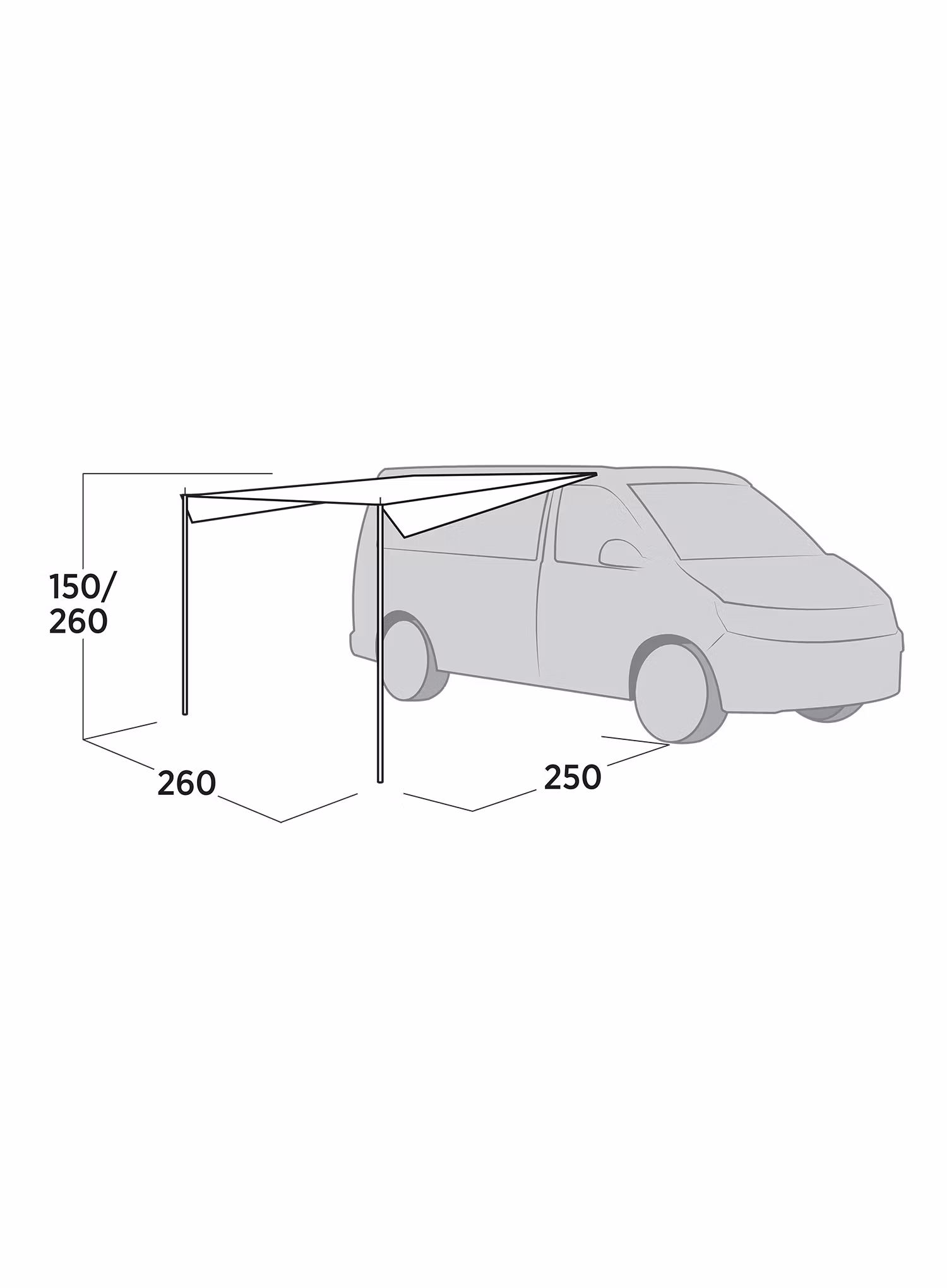 Strieška Easy Camp Voss Canopy - gray