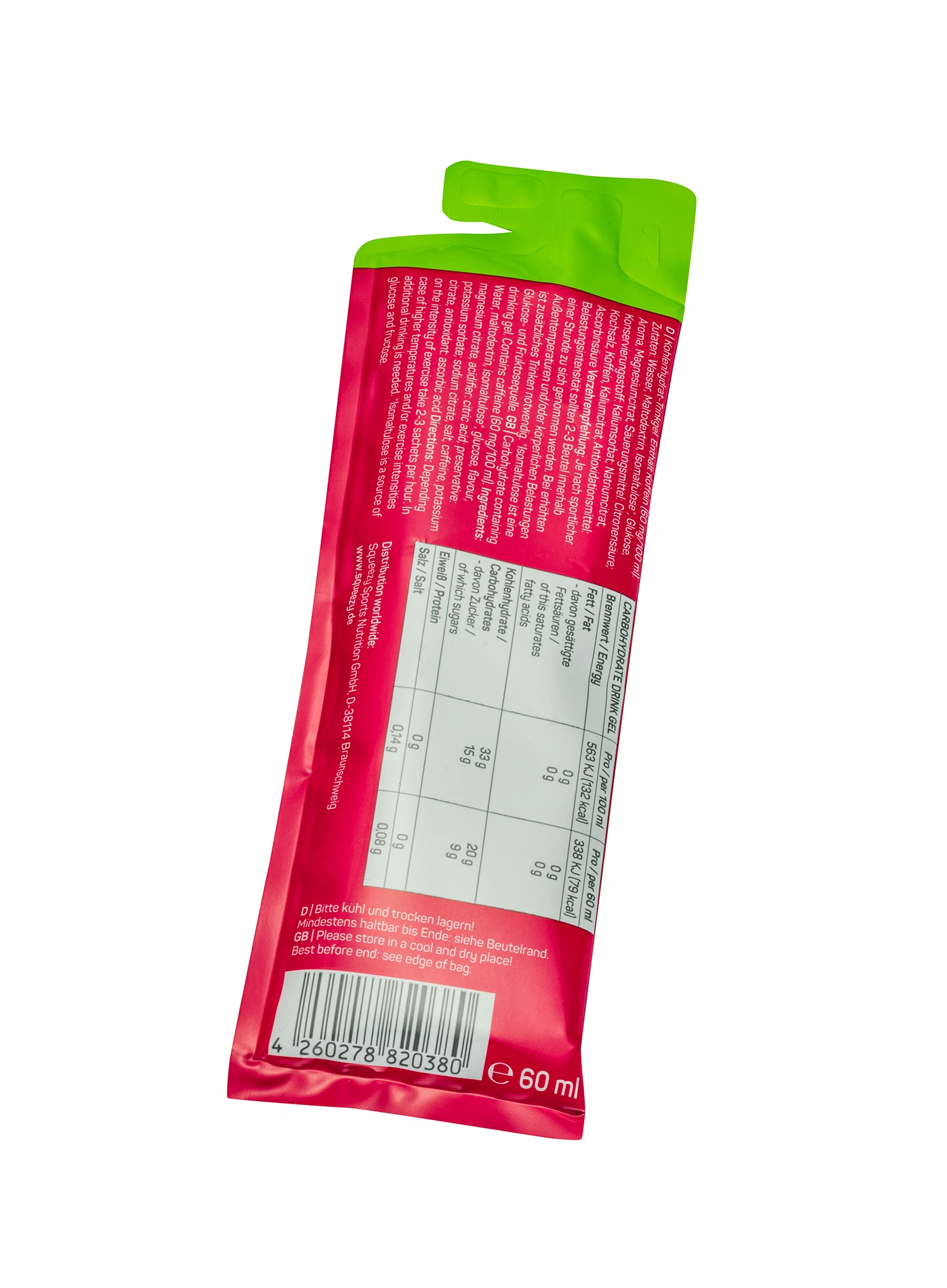 Energetický gél Squeezy Super Drink Gel 60 ml - lemon/caffeine