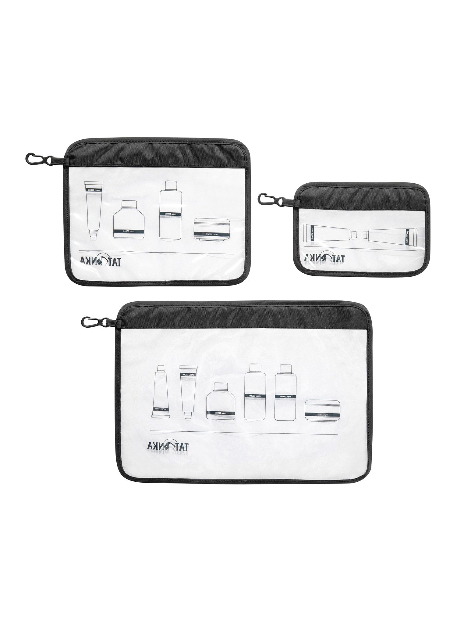 Súprava taštičiek Tatonka Zip Flight Bag Set - black