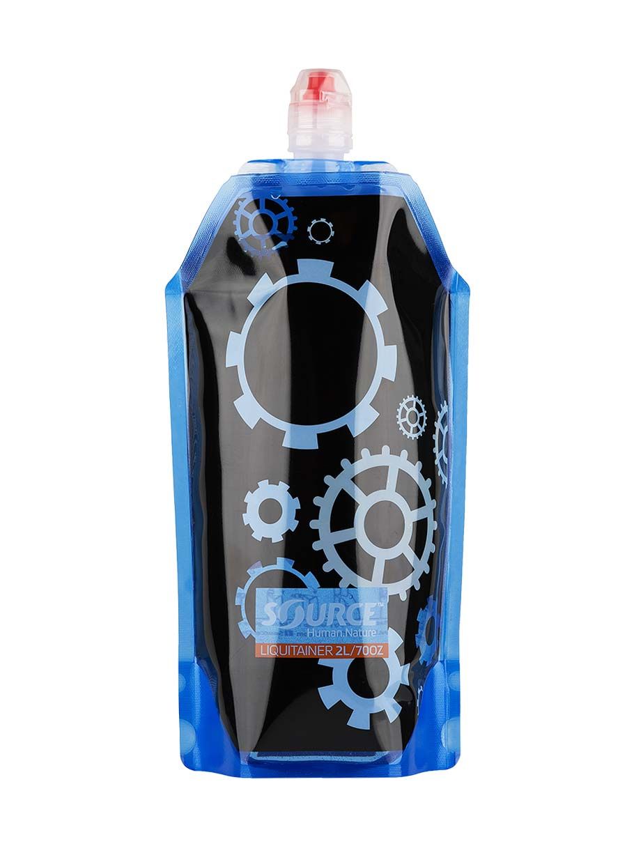 Turistická fľaša Source Liquitainer 2L - black/blue